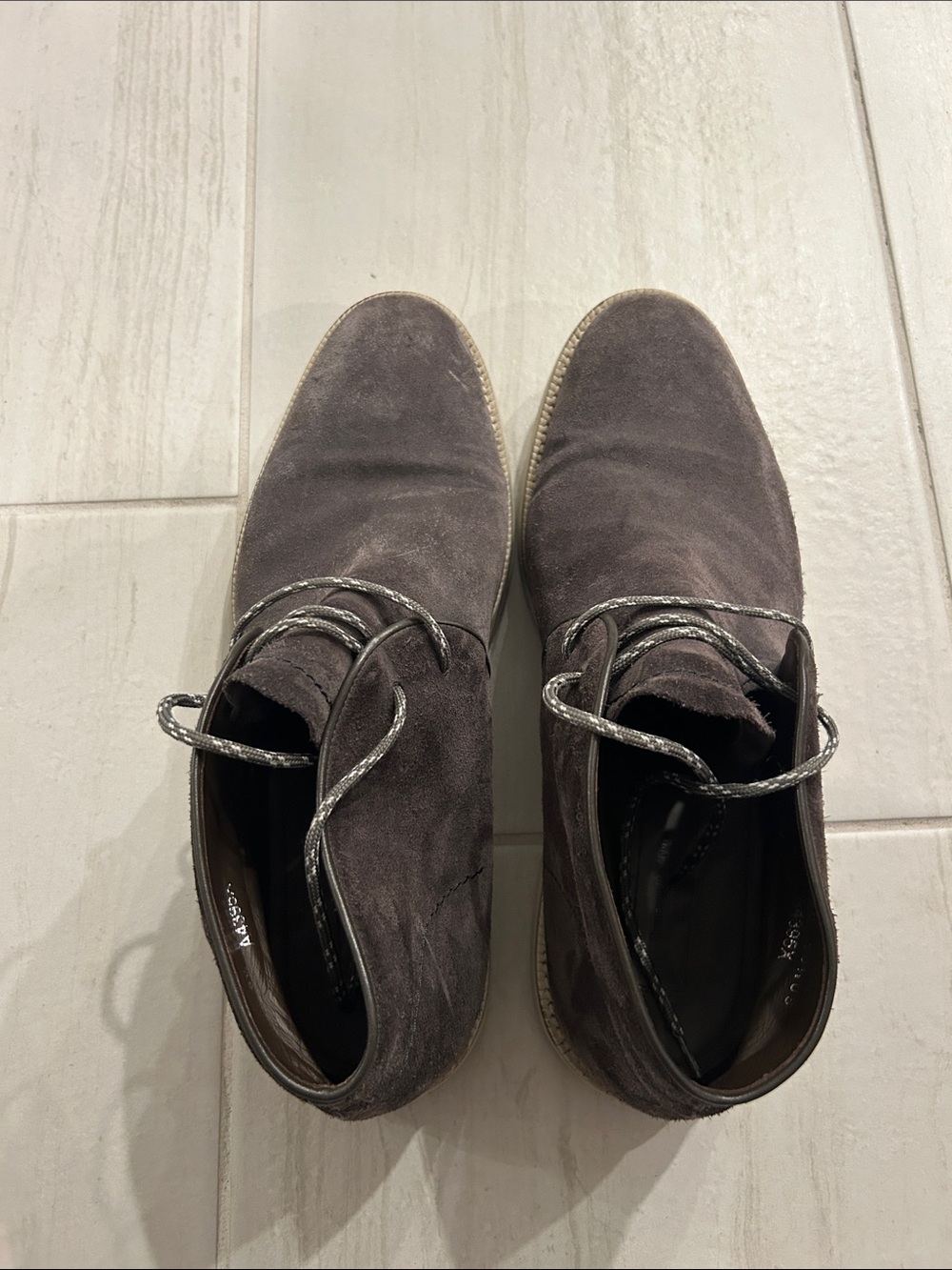 Men's Gray Suede Zegna Boots